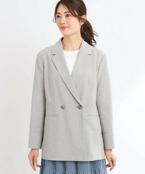 Reflect / リフレクト テーラードジャケット | 【マシンウォッシュ可/セットアップ可/通勤におすすめ】ドライタッチダブルジャケット | 詳細20