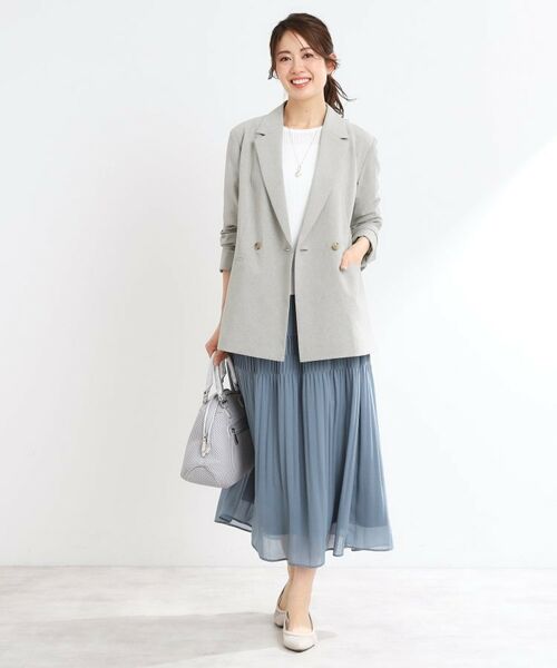 Reflect / リフレクト テーラードジャケット | 【マシンウォッシュ可/セットアップ可/通勤におすすめ】ドライタッチダブルジャケット | 詳細5