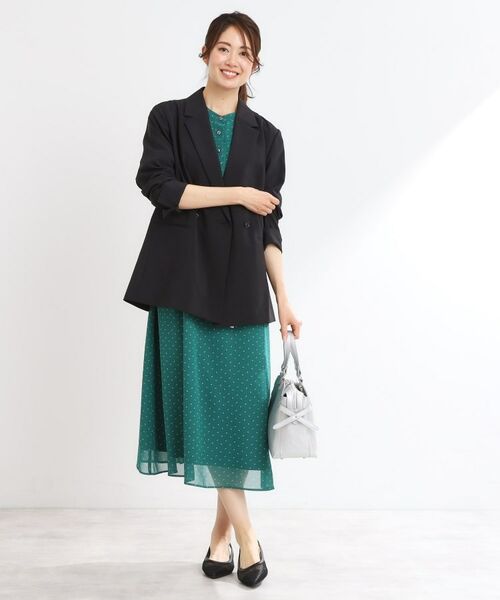 Reflect / リフレクト テーラードジャケット | 【マシンウォッシュ可/セットアップ可/通勤におすすめ】ドライタッチダブルジャケット | 詳細9