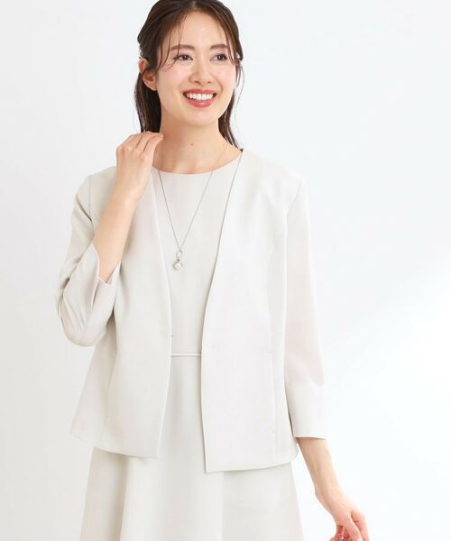 Reflect / リフレクト ノーカラージャケット | 【接触冷感/洗える/吸水速乾/夏のオケージョンに/セットアップ可】ノーカラージャケット | 詳細2