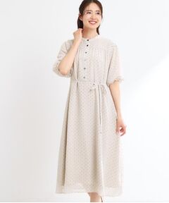 Reflect / リフレクト ミニ丈・ひざ丈ワンピース | 【夏SALE／WEB先行カラーあり／リボン取り外し可／マシンウォッシュ可】コツキ柄プリントワンピース