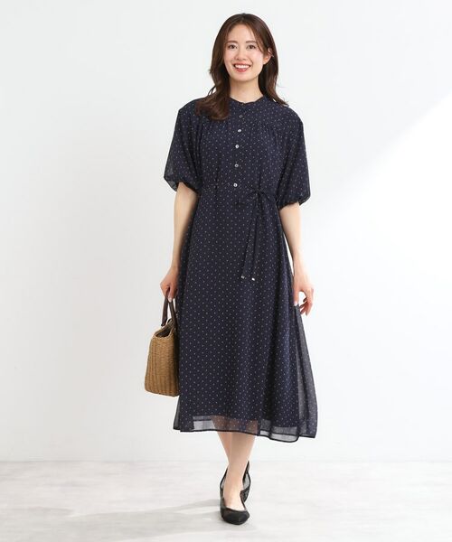 Reflect / リフレクト ミニ丈・ひざ丈ワンピース | 【夏SALE／WEB先行カラーあり／リボン取り外し可／マシンウォッシュ可】コツキ柄プリントワンピース | 詳細12