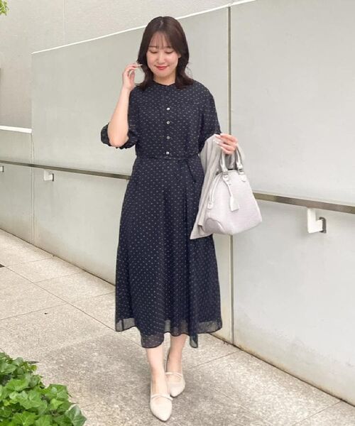 Reflect / リフレクト ミニ丈・ひざ丈ワンピース | 【夏SALE／WEB先行カラーあり／リボン取り外し可／マシンウォッシュ可】コツキ柄プリントワンピース | 詳細2