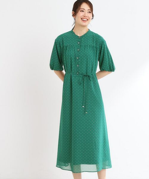 Reflect / リフレクト ミニ丈・ひざ丈ワンピース | 【夏SALE／WEB先行カラーあり／リボン取り外し可／マシンウォッシュ可】コツキ柄プリントワンピース | 詳細3