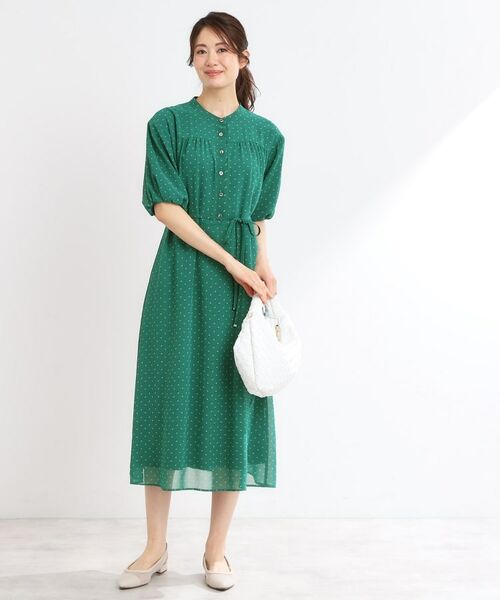 Reflect / リフレクト ミニ丈・ひざ丈ワンピース | 【夏SALE／WEB先行カラーあり／リボン取り外し可／マシンウォッシュ可】コツキ柄プリントワンピース | 詳細4