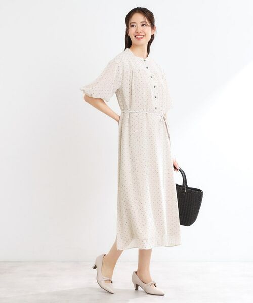 Reflect / リフレクト ミニ丈・ひざ丈ワンピース | 【夏SALE／WEB先行カラーあり／リボン取り外し可／マシンウォッシュ可】コツキ柄プリントワンピース | 詳細9