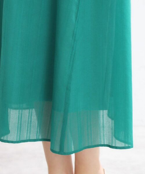 Reflect / リフレクト ロング・マキシ丈ワンピース | 【夏SALE/一枚で決まる◎/手洗い可】シアーストライプソフトAラインワンピース | 詳細25