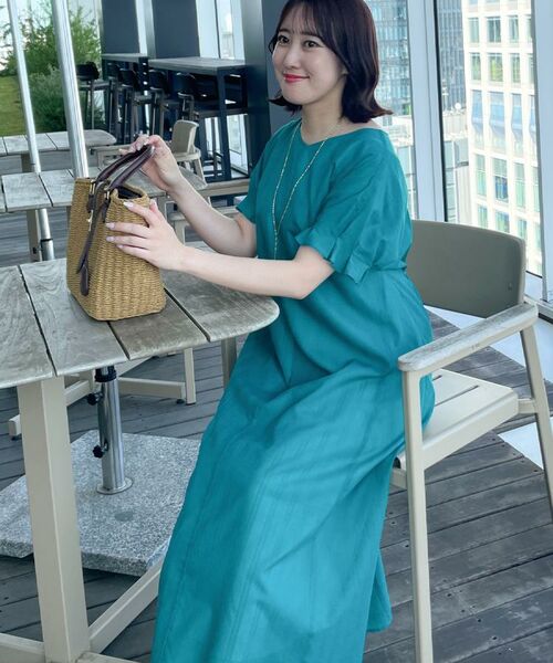 Reflect / リフレクト ロング・マキシ丈ワンピース | 【夏SALE/一枚で決まる◎/手洗い可】シアーストライプソフトAラインワンピース | 詳細3