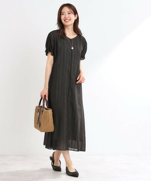 Reflect / リフレクト ロング・マキシ丈ワンピース | 【夏SALE/一枚で決まる◎/手洗い可】シアーストライプソフトAラインワンピース | 詳細7