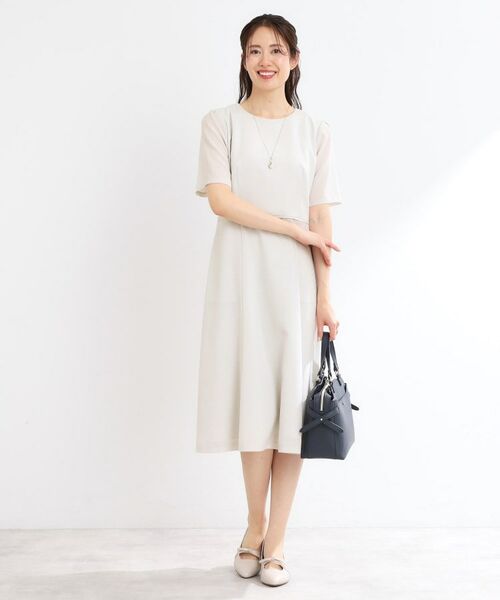 Reflect / リフレクト ミニ丈・ひざ丈ワンピース | 【洗える／オケージョンに／セットアップ可】ベーシックワンピース | 詳細3