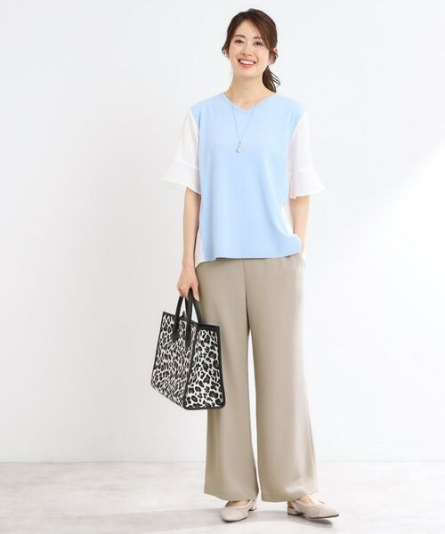 Reflect / リフレクト パンツ | 【私のパンツ／UVカット／マシンウォッシュ可】フレアシルエットパンツ | 詳細9