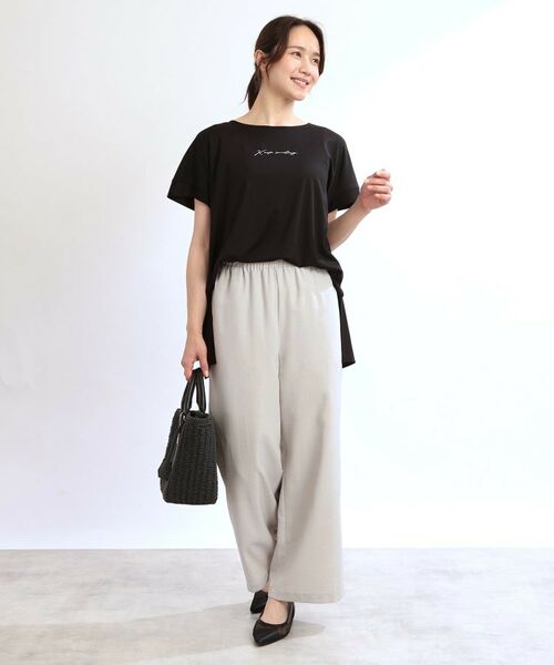 Reflect / リフレクト パンツ | 【ウエスト総ゴム／脚長効果◎】ドライタッチワイドパンツ | 詳細2