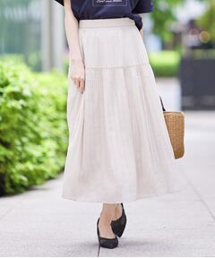 Reflect / リフレクト ロング・マキシ丈スカート | 【マシンウォッシュ可】プリーツティアードスカート