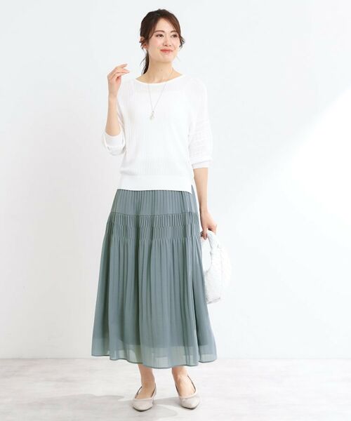 Reflect / リフレクト ロング・マキシ丈スカート | 【マシンウォッシュ可】プリーツティアードスカート | 詳細15