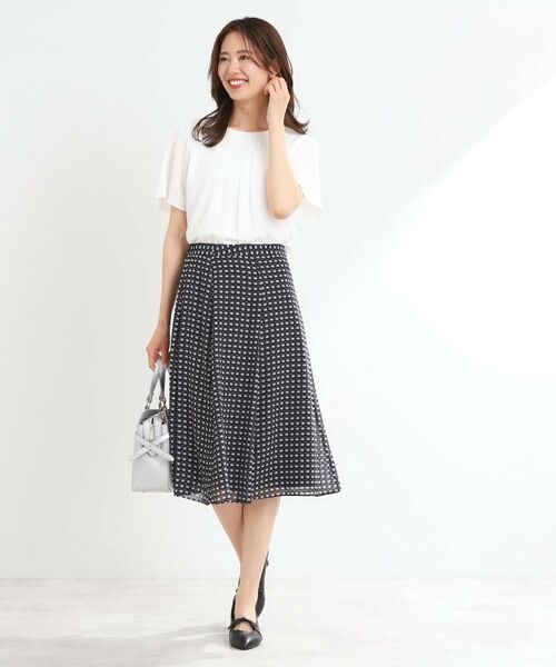 Reflect / リフレクト スカート | 【マシンウォッシュ可／セットアップ可】フリュイドプリントスカート | 詳細11