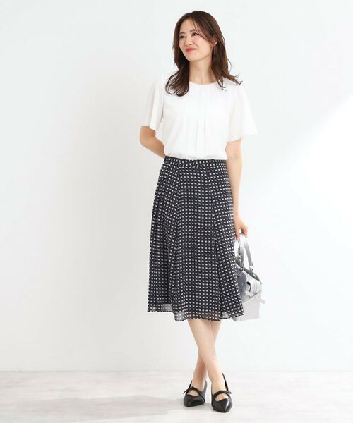 Reflect / リフレクト スカート | 【マシンウォッシュ可／セットアップ可】フリュイドプリントスカート | 詳細12