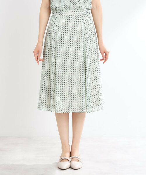 Reflect / リフレクト スカート | 【マシンウォッシュ可／セットアップ可】フリュイドプリントスカート | 詳細16