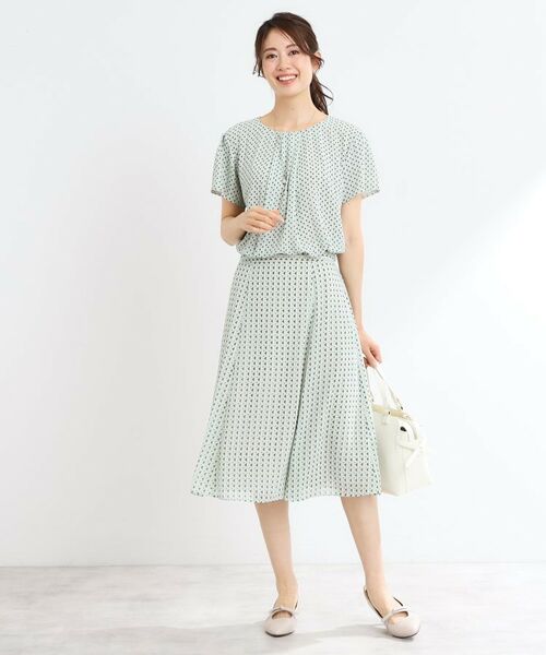 Reflect / リフレクト スカート | 【マシンウォッシュ可／セットアップ可】フリュイドプリントスカート | 詳細3