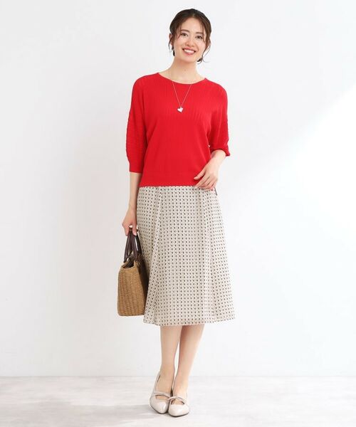 Reflect / リフレクト スカート | 【マシンウォッシュ可／セットアップ可】フリュイドプリントスカート | 詳細7