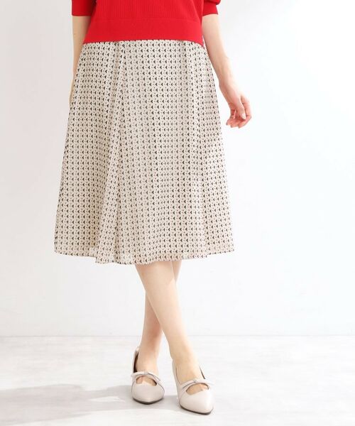 Reflect / リフレクト スカート | 【マシンウォッシュ可／セットアップ可】フリュイドプリントスカート | 詳細9