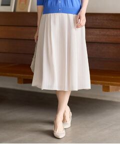 Reflect / リフレクト スカート | 【マシンウォッシュ可】Aラインストライプスカート