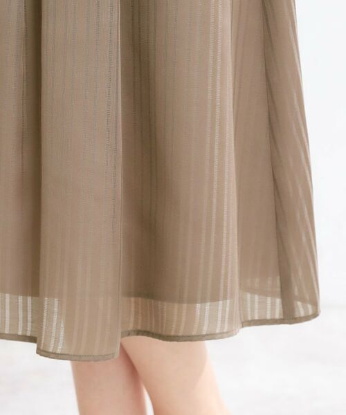 Reflect / リフレクト スカート | 【マシンウォッシュ可】Aラインストライプスカート | 詳細24