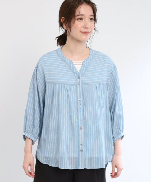 Reflect / リフレクト シャツ・ブラウス | 【手洗い可/羽織りでも◎】ストライプブラウス | 詳細10