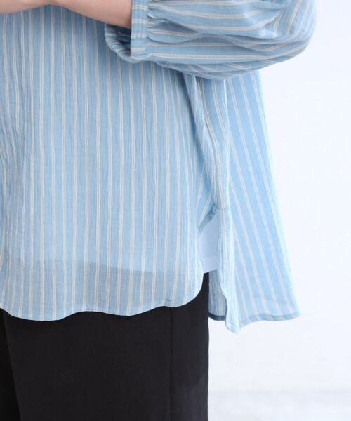 Reflect / リフレクト シャツ・ブラウス | 【手洗い可/羽織りでも◎】ストライプブラウス | 詳細15