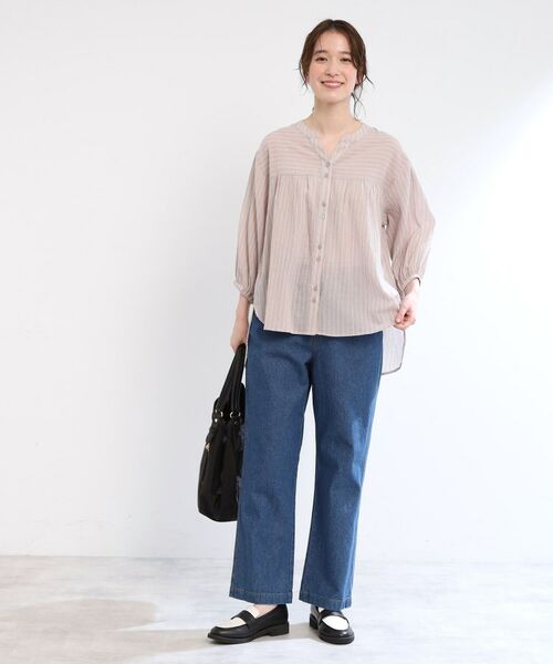 Reflect / リフレクト シャツ・ブラウス | 【手洗い可/羽織りでも◎】ストライプブラウス | 詳細2