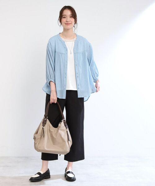 Reflect / リフレクト シャツ・ブラウス | 【手洗い可/羽織りでも◎】ストライプブラウス | 詳細6
