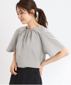 Reflect / リフレクト シャツ・ブラウス | 【マシンウォッシュ可／セットアップ可／通勤におすすめ】ネックギャザータックブラウス