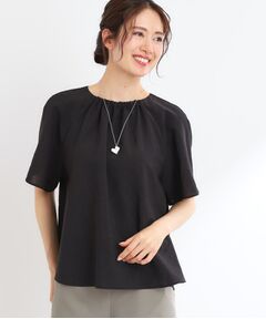 Reflect / リフレクト シャツ・ブラウス | 【マシンウォッシュ可／セットアップ可／通勤におすすめ】ネックギャザータックブラウス