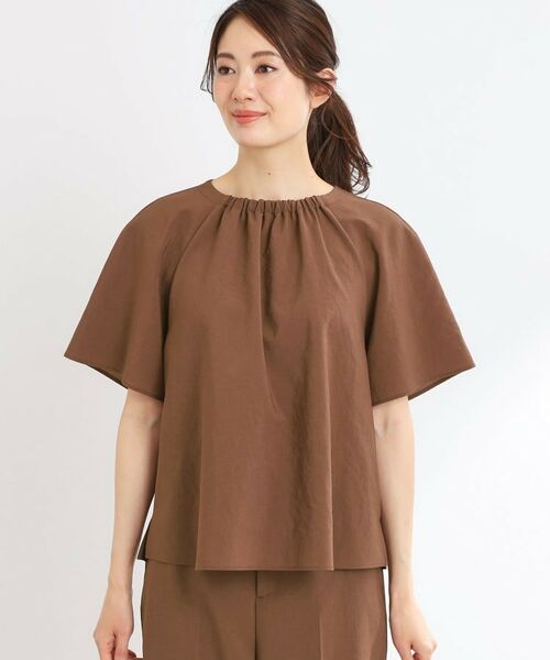 Reflect / リフレクト シャツ・ブラウス | 【マシンウォッシュ可／セットアップ可／通勤におすすめ】ネックギャザータックブラウス | 詳細15