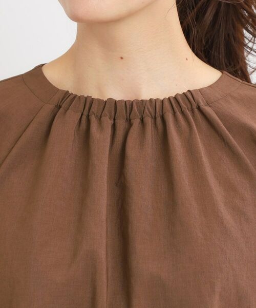 Reflect / リフレクト シャツ・ブラウス | 【マシンウォッシュ可／セットアップ可／通勤におすすめ】ネックギャザータックブラウス | 詳細18
