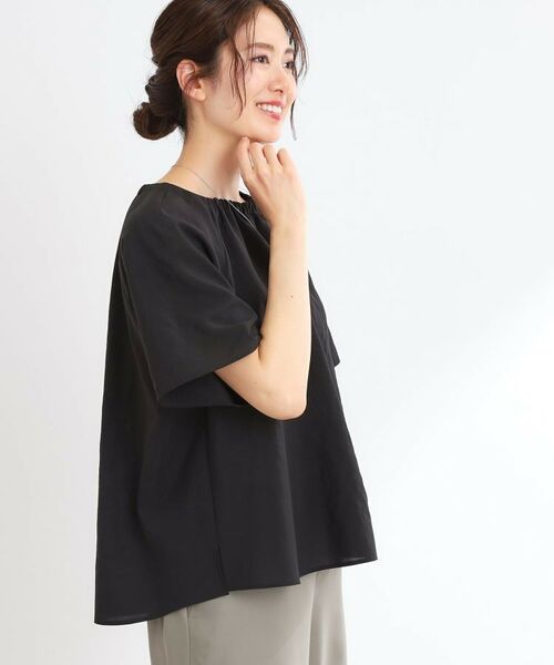 Reflect / リフレクト シャツ・ブラウス | 【マシンウォッシュ可／セットアップ可／通勤におすすめ】ネックギャザータックブラウス | 詳細2