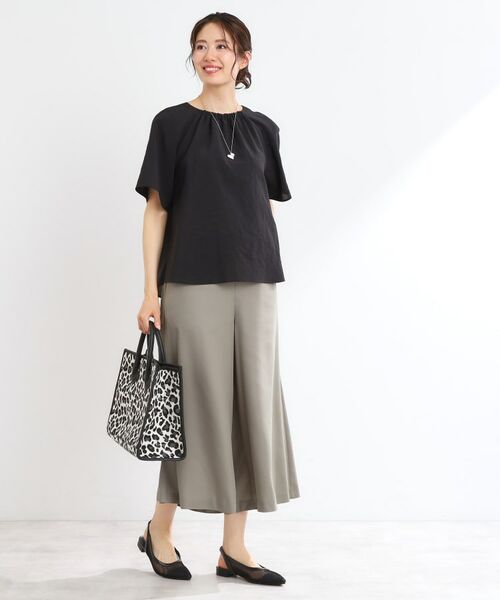 Reflect / リフレクト シャツ・ブラウス | 【マシンウォッシュ可／セットアップ可／通勤におすすめ】ネックギャザータックブラウス | 詳細3