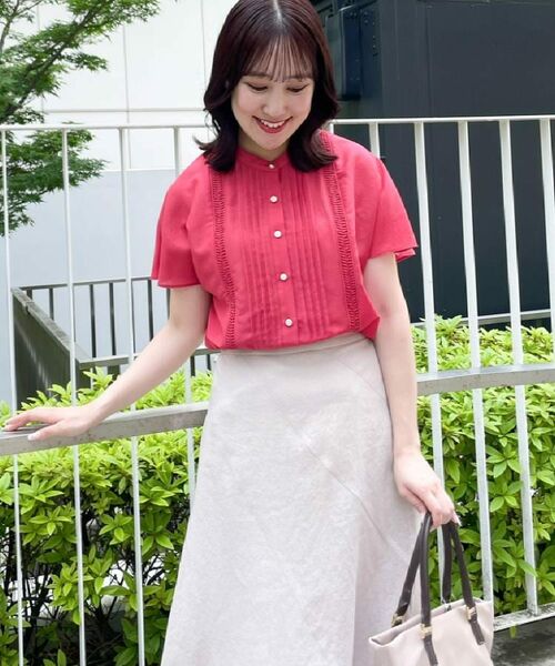 Reflect / リフレクト シャツ・ブラウス | 【選べる7色◎/手洗い可】フロントピンタックデザインブラウス | 詳細3