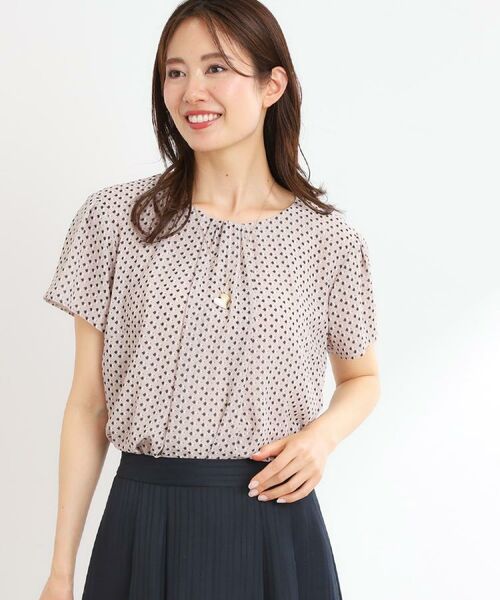 Reflect / リフレクト シャツ・ブラウス | 【マシンウォッシュ可／セットアップ可】ギャザータックプリントブラウス | 詳細14