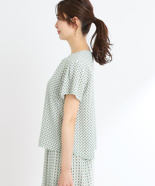 Reflect / リフレクト シャツ・ブラウス | 【マシンウォッシュ可／セットアップ可】ギャザータックプリントブラウス | 詳細20