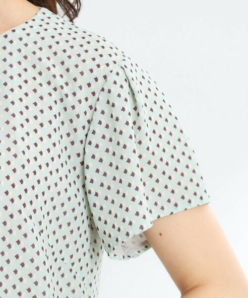 Reflect / リフレクト シャツ・ブラウス | 【マシンウォッシュ可／セットアップ可】ギャザータックプリントブラウス | 詳細24