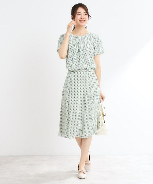 Reflect / リフレクト シャツ・ブラウス | 【マシンウォッシュ可／セットアップ可】ギャザータックプリントブラウス | 詳細3