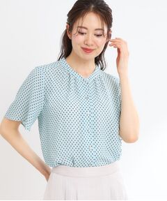 Reflect / リフレクト シャツ・ブラウス | 【マシンウォッシュ可】五分袖コツキプリントブラウス