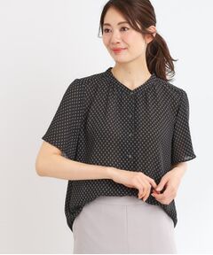 Reflect / リフレクト シャツ・ブラウス | 【マシンウォッシュ可】五分袖コツキプリントブラウス