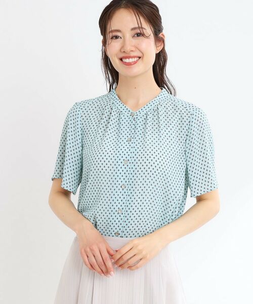 Reflect / リフレクト シャツ・ブラウス | 【マシンウォッシュ可】五分袖コツキプリントブラウス | 詳細10