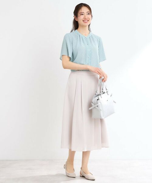 Reflect / リフレクト シャツ・ブラウス | 【マシンウォッシュ可】五分袖コツキプリントブラウス | 詳細12