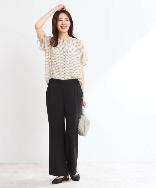 Reflect / リフレクト シャツ・ブラウス | 【マシンウォッシュ可】五分袖コツキプリントブラウス | 詳細16