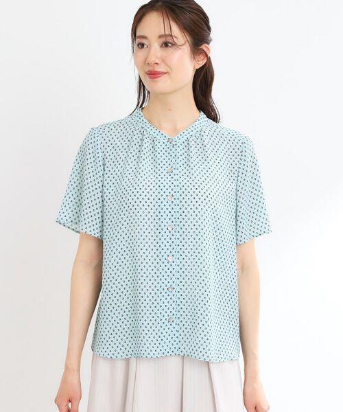 Reflect / リフレクト シャツ・ブラウス | 【マシンウォッシュ可】五分袖コツキプリントブラウス | 詳細19