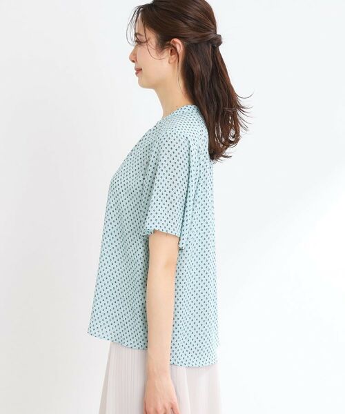 Reflect / リフレクト シャツ・ブラウス | 【マシンウォッシュ可】五分袖コツキプリントブラウス | 詳細20