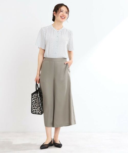 Reflect / リフレクト シャツ・ブラウス | 【マシンウォッシュ可】五分袖コツキプリントブラウス | 詳細3