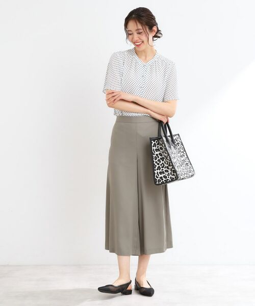 Reflect / リフレクト シャツ・ブラウス | 【マシンウォッシュ可】五分袖コツキプリントブラウス | 詳細4